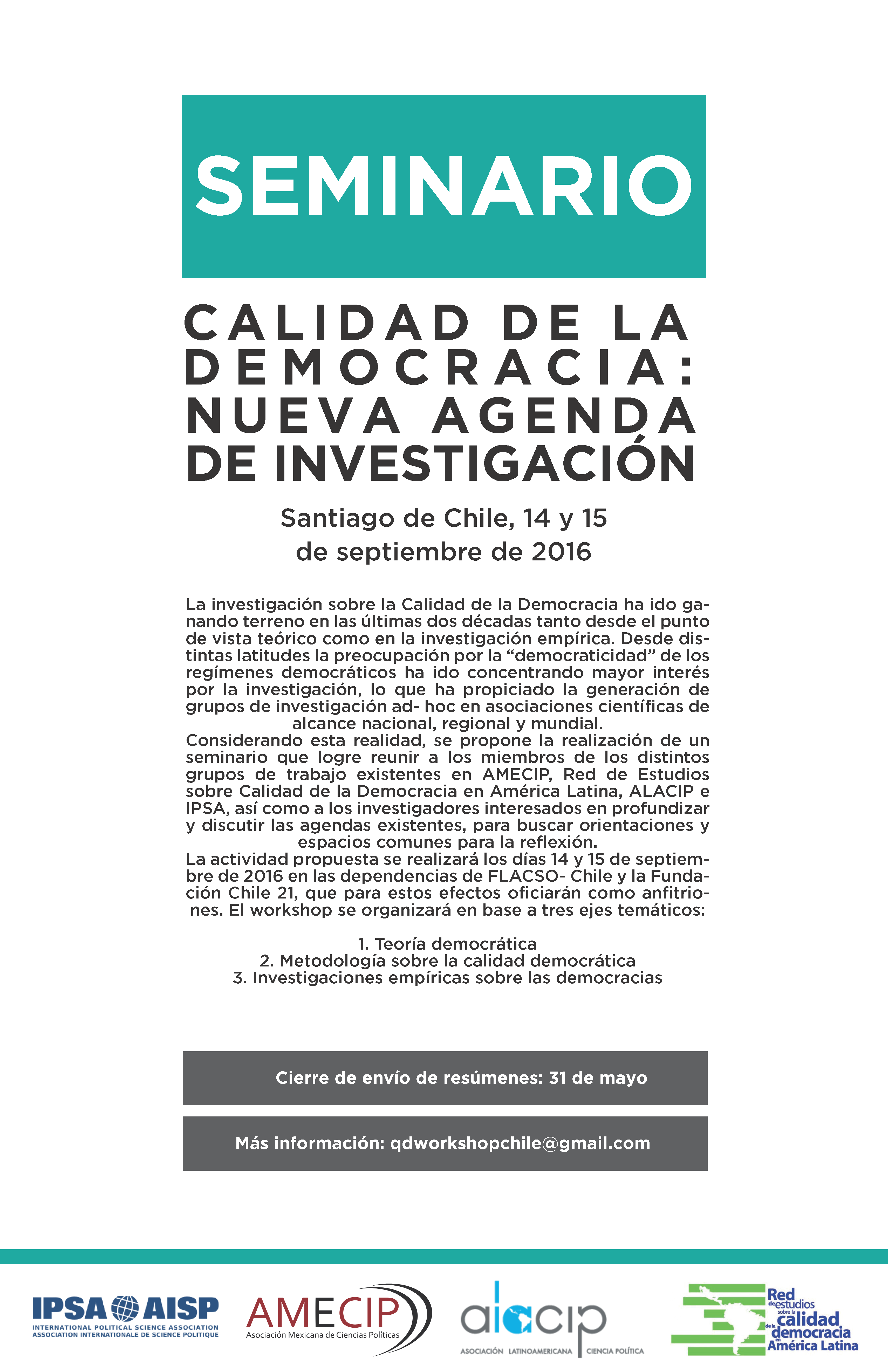 seminario calidad de la democracia chile 2016